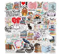 JOOTUEPO Autocollants en vinyle pour ordinateur portable Kindle, 50 PCS autocollant pour livres, Stickers Aesthetic, Waterproof Décoration Sticker pour Scrapbooking Ordinateur Portable