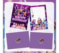 JOOVCC Lot de 36 cartes d'invitation K-Pop (12 cartes + 12 enveloppes + 12 autocollants)