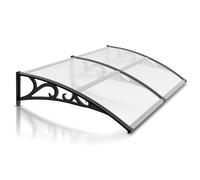Joparri Auvent pour porte d'entrée - 100 x 200 cm - Auvent avec partie latérale - Auvent en polycarbonate et aluminium de 6 mm - Auvent en appentis - Toit de porte pour l'extérieur - Protection contre