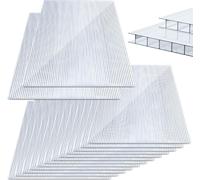 Jopassy 10x Polycarbonate alvéolaire 8mm double paroi 1210x605 Plaque alvéolaire de serre