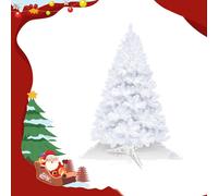 Jopassy 120cm Arbre de Noël artificiel Sapin avec support pour décoration de Noël réutilisable Blanc