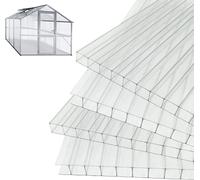 Jopassy 14x Polycarbonate alvéolaire 4mm 10,25 m² Plaques alvéolaires double paroi Plaque de serre
