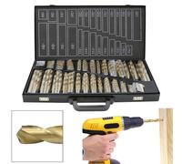 Jopassy 230-pièces forets à métaux Set de forets hélicoïdaux Assortiment de forets à métaux HSS affûtés, sets de forets Set de forets à pierres professionnels