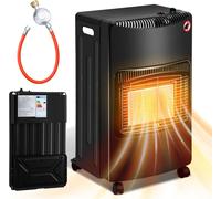 Jopassy 4200 Watt Keramik Gasheizer inkl. Gasdruckregler Gasschlauch + Schutzhülle - Poêle à gaz, chauffage radiant à gaz, brûleur céramique infrarouge, bouteilles de gaz butane ou propane jusqu'à 10k