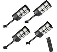 Jopassy 4X 400W Réverbère mural solaire avec détecteur de mouvement Lampadaire LED