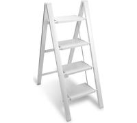 Jopassy Escabeau pliant 4 marches Blanc Escabeau Escabeau pliant Alu