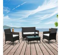 Jopassy Mobilier de jardin Ensemble de jardin Salon de jardin Fauteuil Banc de jardin Tabouret Ensemble complet marron