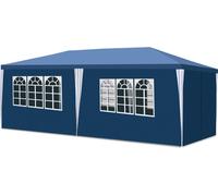 Jopassy Pavillon Tente de jardin - Tente de plage pratique, montage facile avec Easy-Klett, idéale pour les fêtes Bleu 3x6m