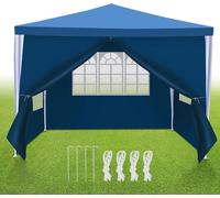 Jopassy Pavillon Tente de jardin - Tente de réception robuste de haute qualité avec pergola Bleu 3x3m