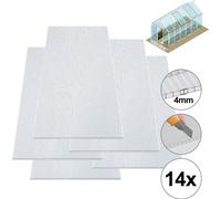 Jopassy Plaques alvéolaires en polycarbonate 4mm Plaques alvéolaires Plaques de serre 14x