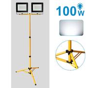 Jopassy Projecteur à LED avec trépied Projecteur de chantier extérieur IP66 Projecteur pour jardin arrière cour 2X100W blanc froid