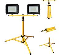 Jopassy Projecteur à LED avec trépied Projecteur de chantier IP66 Lampes de travail pour jardin cour arrière 2X30W blanc froid