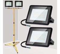 Jopassy Projecteur à LED avec trépied Projecteur de chantier IP66 Lampes de travail pour jardin cour arrière 2X50W blanc froid