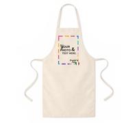 JOPHY & CO. Tablier de cuisine 100 % coton femme et homme amusant - Tablier personnalisé avec logo, photo ou inscription cod. 8706, nature, Taglia unica