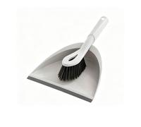 JORDAN&JUDY Ensemble balai à main et pelle à poussière, brosse de nettoyage pour bureau et canapé, gris