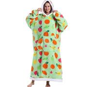 JOREAY Sweat à Capuche Femme, Pull Plaid Oversize en Polaire Couverture à Capuche, Douce et Chaude Plaid avec Manche avec Capuche Homme, Cadeau