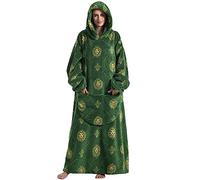 JOREAY Sweat à Capuche Femme, Pull Plaid Oversize en Polaire Couverture à Capuche, Douce et Chaude Plaid avec Manche avec Capuche Homme, Cadeau