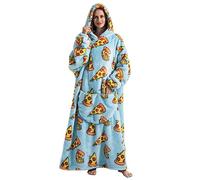JOREAY Sweat à Capuche Femme, Pull Plaid Oversize en Polaire Couverture à Capuche, Douce et Chaude Plaid avec Manche avec Capuche Homme, Cadeau