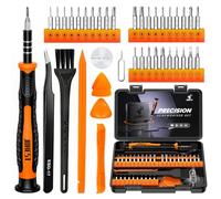 JOREST 40Pcs Kit Tournevis de Précision, Outillage Set avec Torx T1 T2 T3 T4 T5, TR5 T6 T7 T8 T9 T10 T15, Triwing Y00, Etoile P2/5, -1.0/2.0, etc, pour PS4, Xbox, Switch, Macbook, PC, Lunettes, Montre