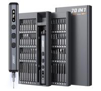 JOREST 70 en 1 Juego de destornilladores eléctricos de precisión- 64 puntas magnéticas S2, 5 ajustes de par, kit de herramientas de reparación para iPhone, MacBook, PS5, consolas de videojuegos