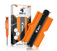 JOREST Jauge de Contour 25cm+Crayon Chantier, Cadeau Pour Pere Homme, Copieur Profil, Gabarit Forme, Contour Gauge, Outil Traçage, Decoupe Carrelage, Pose Parquet, Bricolage, Menuiserie Bois Outillage
