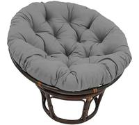 JORTUIO Coussin De Siège Rond,Coussin De Chaise Suspendue Coussin De Chaise Papasan Extérieur, Coussin De Chaise Confortable Coussin De Siège Amovible pour Jardin Terrasse(Gris foncé,130x130cm)