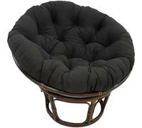 JORTUIO Coussin De Siège Rond,Coussin De Chaise Suspendue Coussin De Chaise Papasan Extérieur, Coussin De Chaise Confortable Coussin De Siège Amovible pour Jardin Terrasse(Noir,120x120cm)