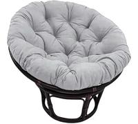 JORTUIO Coussin De Siège Rond,Coussin De Chaise Suspendue Coussin De Chaise Papasan Extérieur, Coussin De Chaise Confortable Coussin De Siège Amovible pour Jardin Terrasse(Gris Clair,130x130cm)