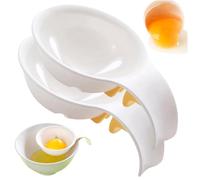 Jorzer Lot de 2 séparateurs d'œufs, séparateur de jaune d'œuf en plastique en forme de panier de basket-ball, séparateur de blanc d'œuf avec poignée, extracteur d'œufs, gadget de cuisine