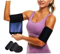 Jorzer Trimmers de Bras pour Bras flasques 2 pc pour Bras flasques avec Ruban de Fixation, Manchon de Sauna Unisexe en Polyester à retombées de Chaleur pour Bras Gras