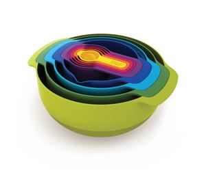 Joseph Joseph Bol de cuisine MULTI-COLOUR NEST™ 9 PLUS , set de 9 pc, empilables, avec doseur, coloré, Joseph Jose