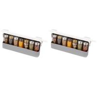 Joseph Joseph CupboardStore Supports pour Placard, Rangement de cuisine sous l'étagère, Porte-épices pour le garde-manger, Gris (Lot de 2)
