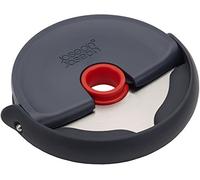 Joseph Joseph Disc Coupe-pizza facile à nettoyer Roue à trancher compacte, lame en acier inoxydable, gris/rouge
