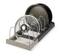 Joseph Joseph – Organisateur de couvercle de marmite DRAWER STORE – Extensible, 6 compart., gris