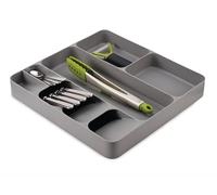 Joseph Joseph DrawerStore Rangement Compact des Couverts, Ustensiles et Accessoires de cuisine, Organisation de cuisine range couvert pour tiroir, Gris