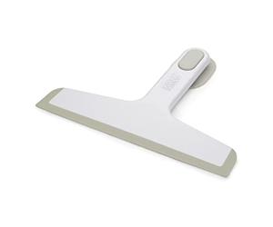 Joseph Joseph Duo Duo raclette de Douche Mince avec Support à Ventouse, Nettoyeur de vitre de Douche, Blanc