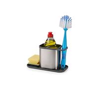 Joseph Joseph Duo Organisateur de chariot de plan de travail pour évier, porte-éponge, acier inoxydable, Argent