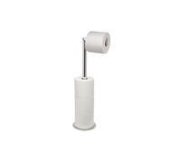 Joseph Joseph EasyStore Luxe Porte-Rouleau de Papier Toilette sur Pied, Support 2 en 1 en Acier Inoxydable, Capacité 4 Rouleaux