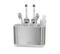 Joseph Joseph Gobelet porte-brosses à dents EasyStore 70531 - 6 compartiments, blanc-gris