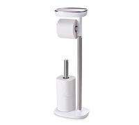 Joseph Joseph - Porte-papier toilette EasyStore - Acier inoxydable sur pied, 4 rouleaux