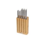 Joseph Joseph – Ensemble de couteaux Elevate – 5 pièces, inox japonais, bloc en bois – Marron-acier