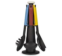 Joseph Joseph Ustensiles de cuisine ELEVATE 10544 – Set 6 pièces Nylon multicolore support rotatif