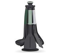 Ustensiles de cuisine set ELEVATE 10540, 6 pièces, avec support, gris / vert, Joseph Joseph