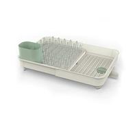 Joseph Joseph Extend Egouttoir à vaisselle extensible avec porte-couverts amovible bec d'égouttage pivotant, Pierre Claire/Vert Sauge