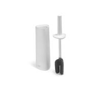 Joseph Joseph Flex 360 Brosse WC en Silicone avec Support, Nettoyage Complet, Anti-Goutte, Tête Remplaçable, Blanc