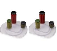 Joseph Joseph FridgeStore - Organisateur de réfrigérateur rotatif à 360º Lazy Susan Stockage des aliments à plateau tournant, surface texturée, base antidérapante (Lot de 2)