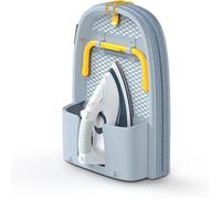 Joseph Joseph Planche à repasser Pocket 50009 90 x 15,5 cm Housse en coton 100% Gris/Jaune Porte-fer