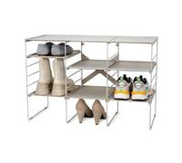 Joseph Joseph Level Rangement à Chaussures 12 Paires, Étagere Empilable et Réglables, 4 Niveaux, Cadre en Acier