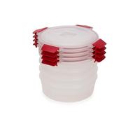 Joseph Joseph – Boîtes de conservation NEST LOCK 1000012 – 4 x 1 L – Rouge Plastique