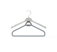 Joseph Joseph Orderly Cintres pour Vêtements Longs, Lot de 2, Soulèvent et Protègent Les Robes/Combinaisons, Crochets Intégrés pour Sangles, Plastique Recyclé